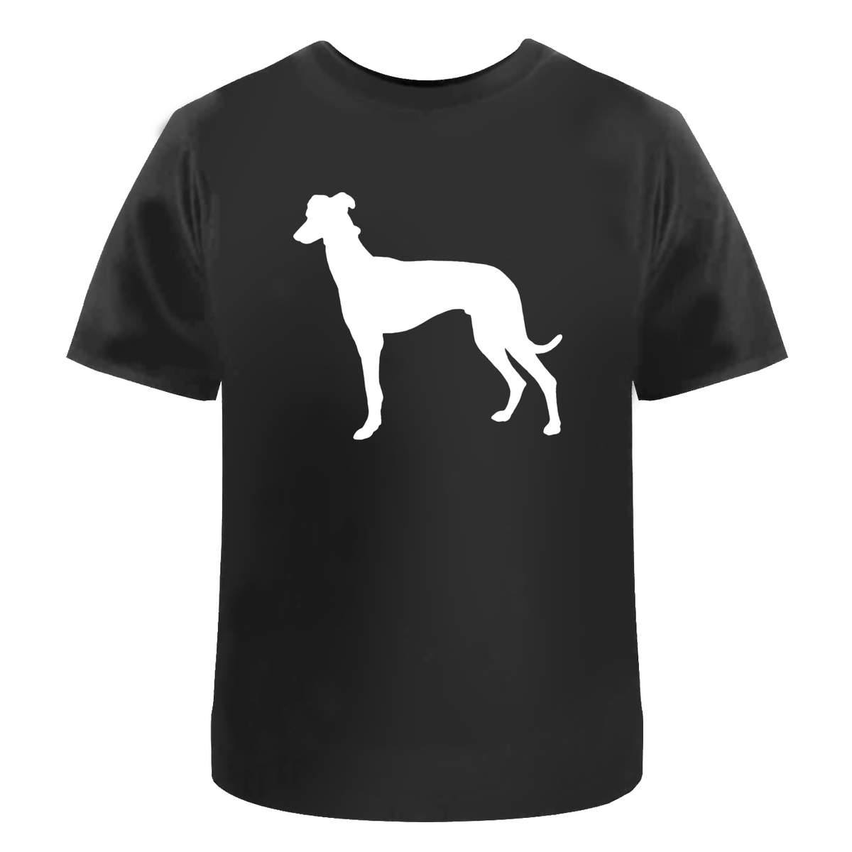 'Greyhound Silhouette' Unisex T-Shirt - Graceful Racing Sighthound Canine Outline - 100% Cotton (S-XXL) (TA019987)