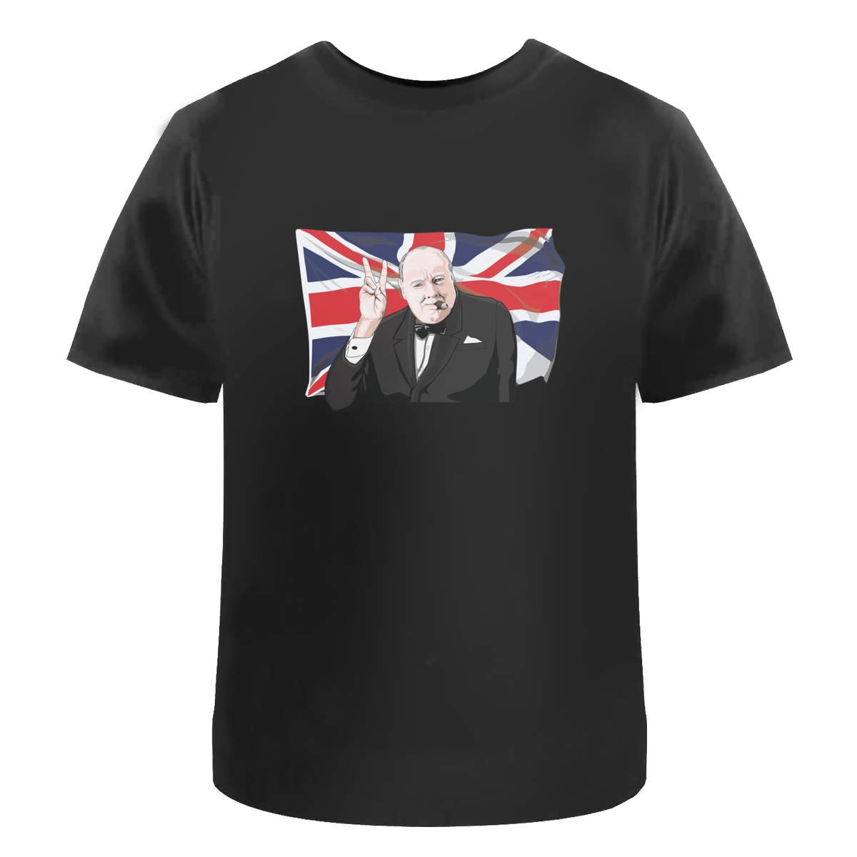 'Winston Churchill' Unisex Cotton T-Shirt - Graphic Tee / Short Sleeve Top for Men and Women (TA020455)