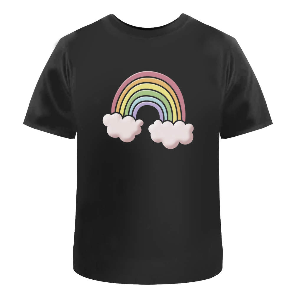 'Rainbow & Clouds' Unisex T-Shirt - 100% Cotton (S-XXL) (TA023561)