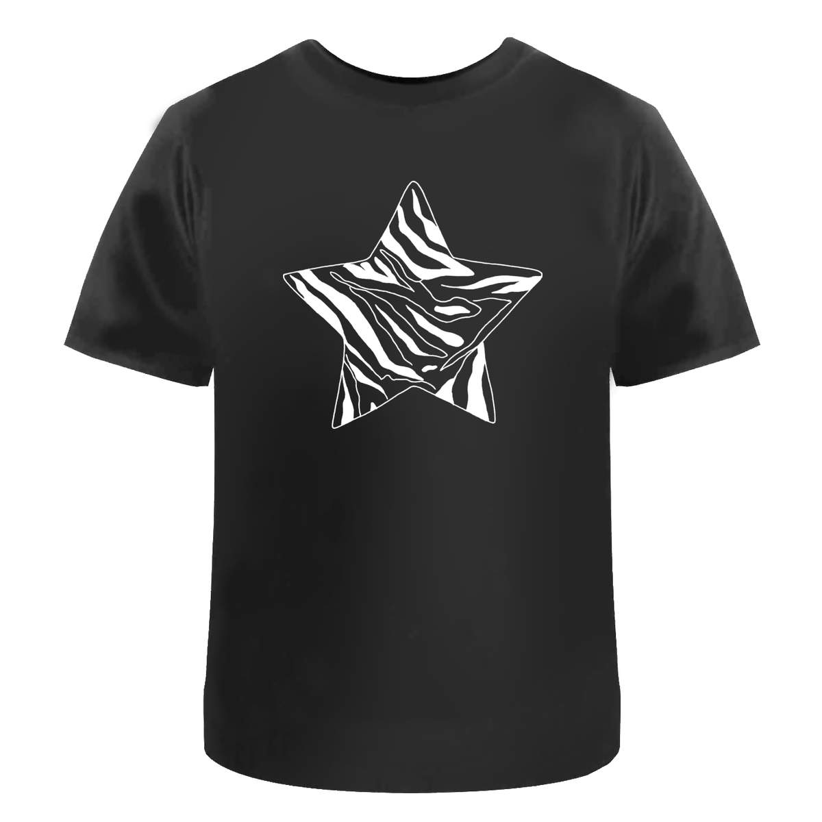 'Zebra Print Star' Unisex T-Shirt -  100% Cotton (S-XXL) (TA025045)