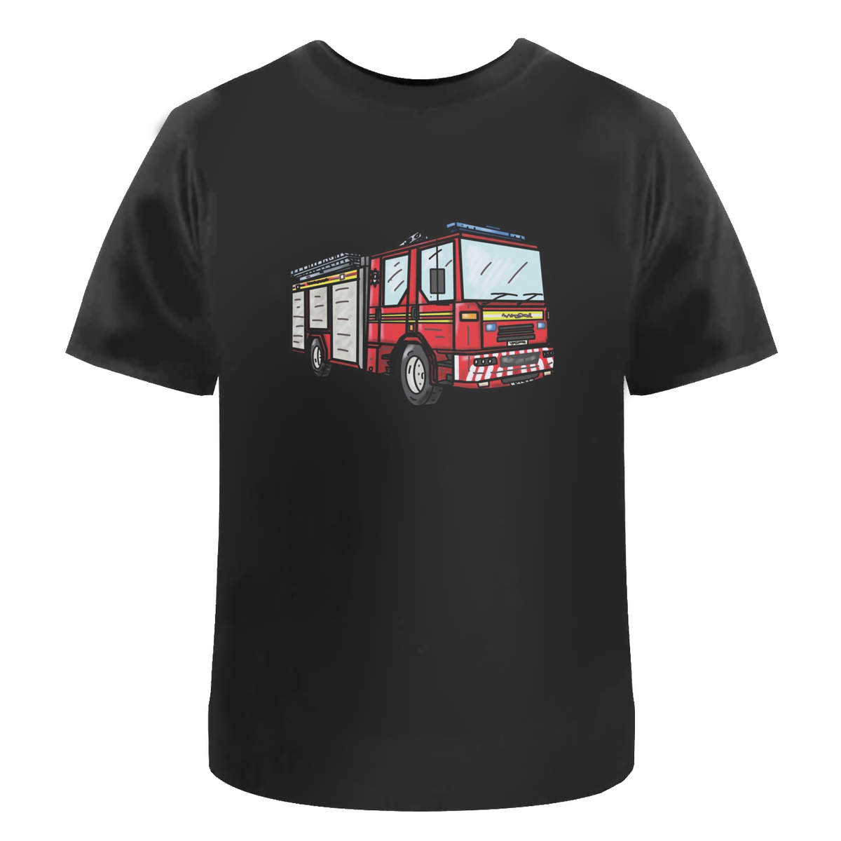 'Fire Engine' Unisex Cotton T-Shirt - Graphic Tee / Short Sleeve Top for Men and Women (TA027662)