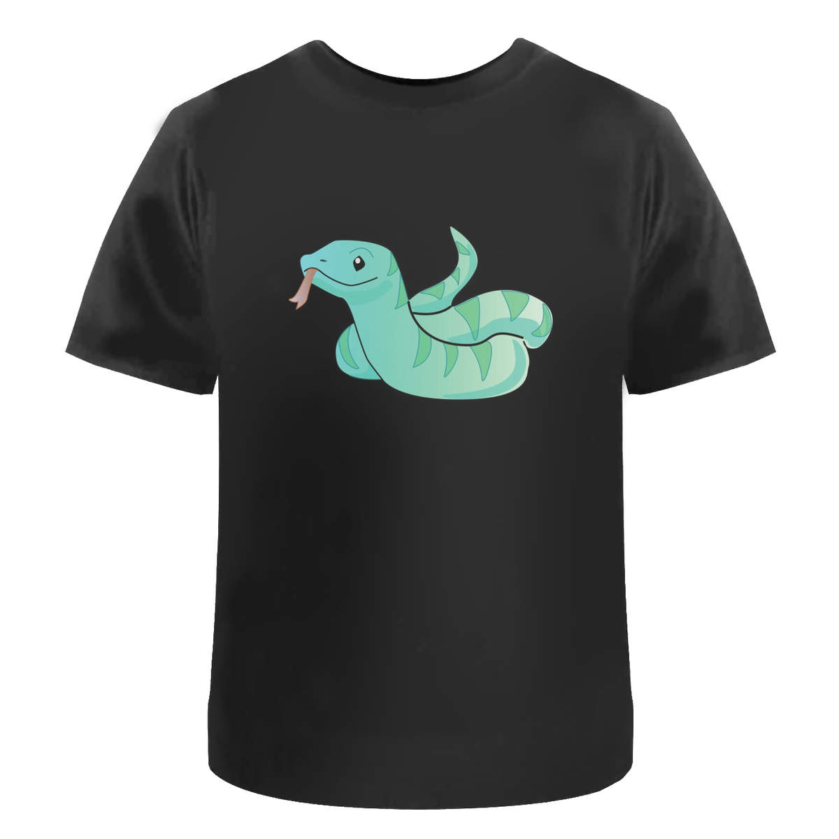 'Green Snake' Unisex T-Shirt -  100 % Cotton, Black, S (TA00140793)