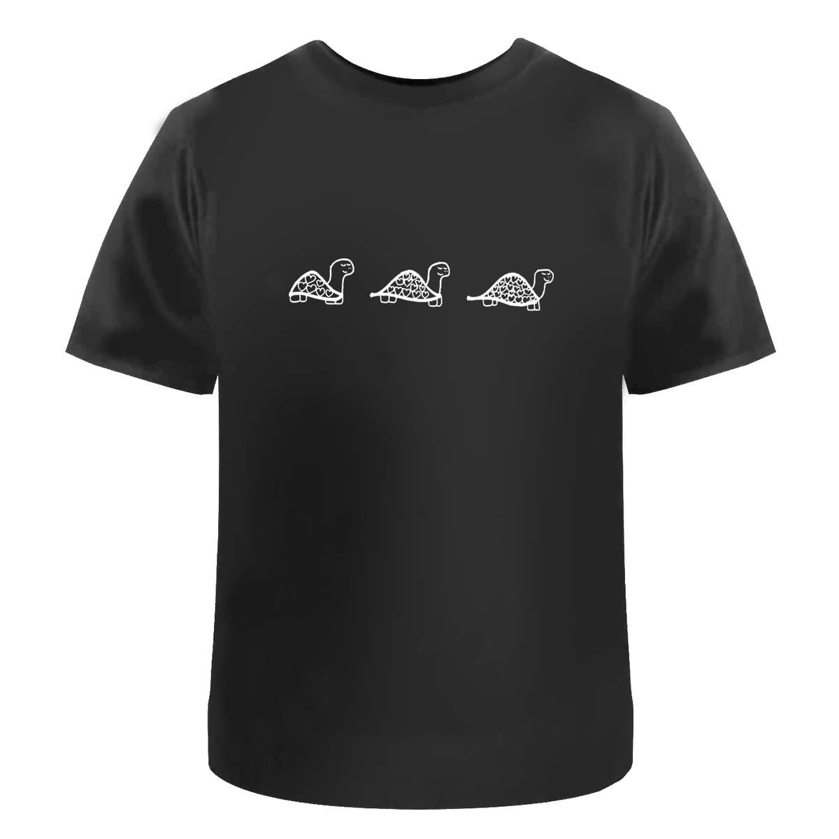 'Heart Tortoises' Unisex Cotton T-Shirt - Graphic Tee / Short Sleeve Top for Men and Women (TA028396)