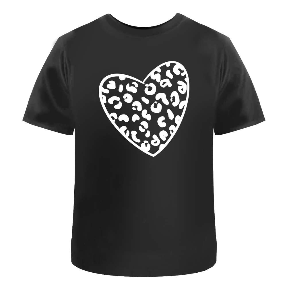 'Leopard Print Heart' Unisex T-Shirt - 100% Cotton (S-XXL) (TA030405)