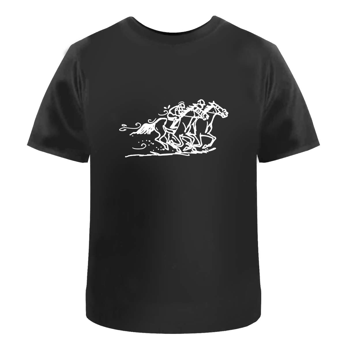 'Horse Racing' Unisex Cotton T-Shirt - Graphic Tee / Short Sleeve Top for Men and Women (TA030503)