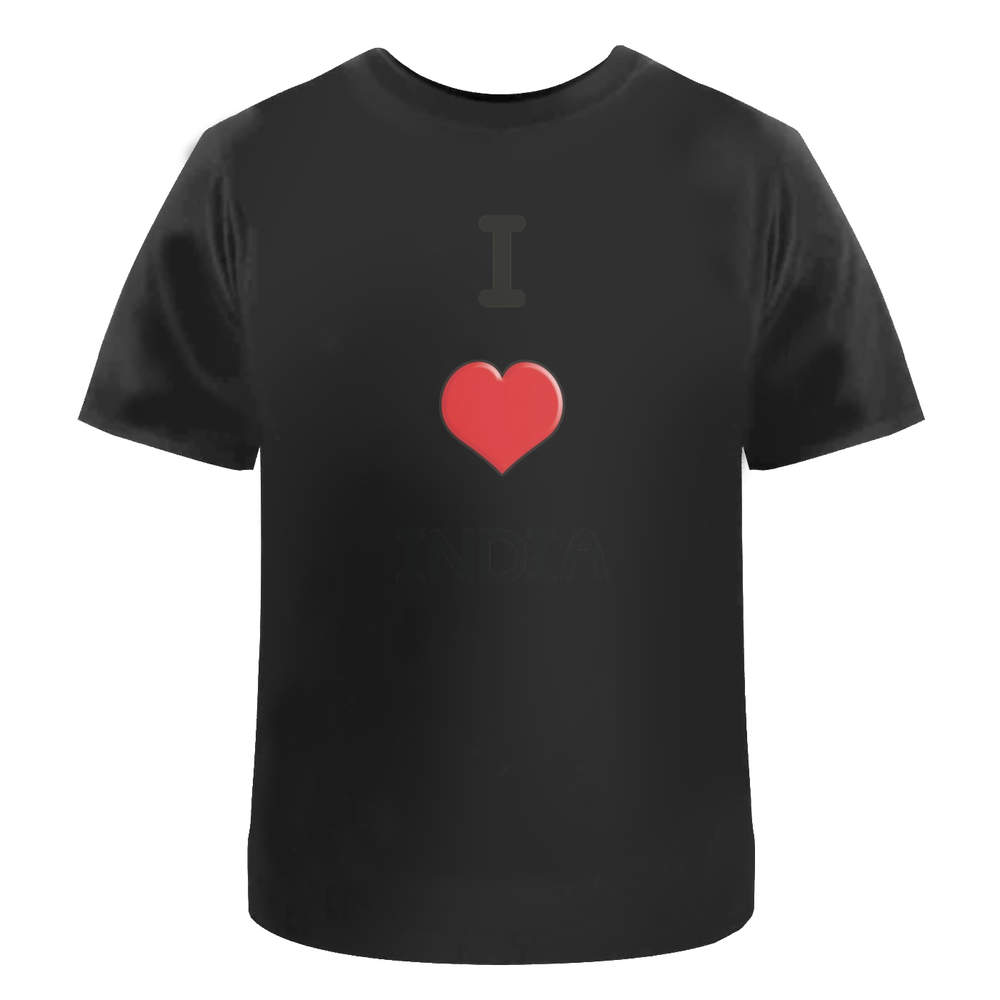 'I Love India' Unisex T-Shirt - 100% Cotton (S-XXL) (TA032611)