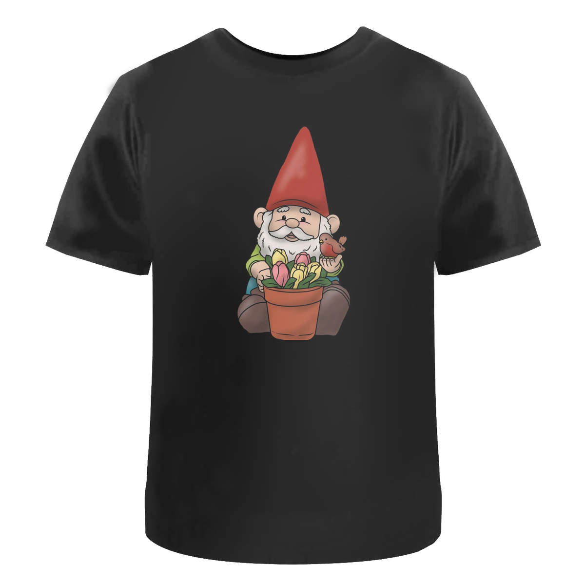 'Cute Garden Gnome' Unisex Cotton T-Shirt - Graphic Tee / Short Sleeve Top for Men and Women (TA037051)