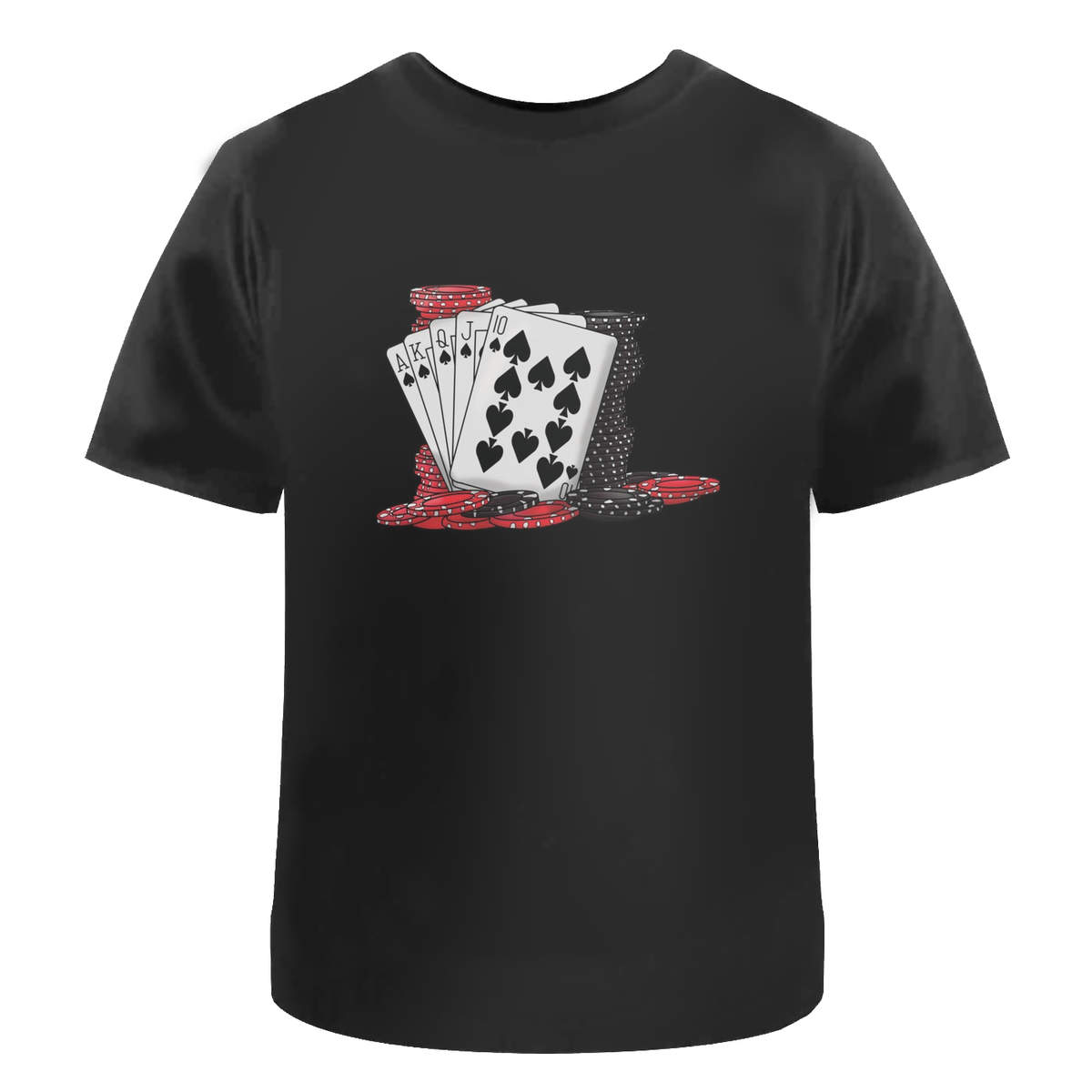 'Cards & Poker Chips' Unisex Cotton T-Shirt - Graphic Tee / Short Sleeve Top for Men and Women (TA037935)