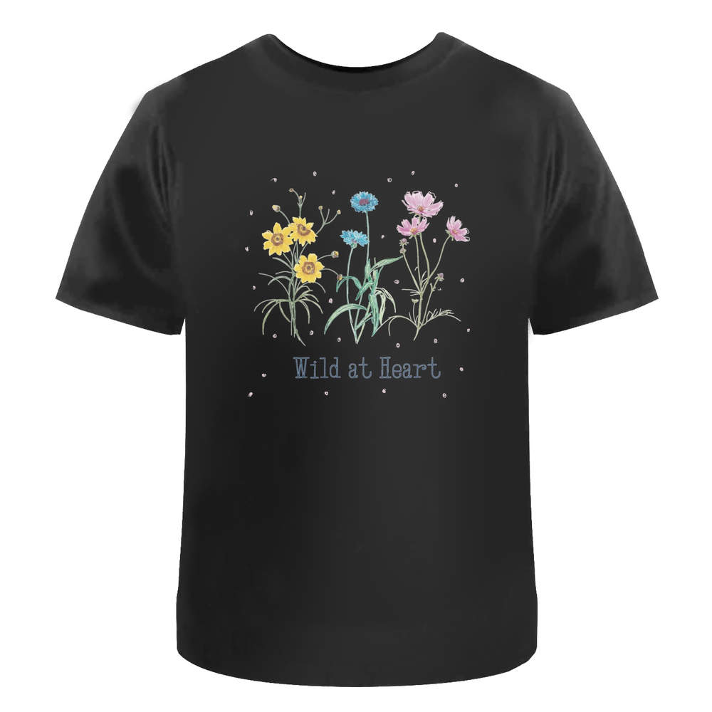 'Wild at heart flowers ' Unisex T-Shirt - 100% Cotton (S-XXL) (TA038603)
