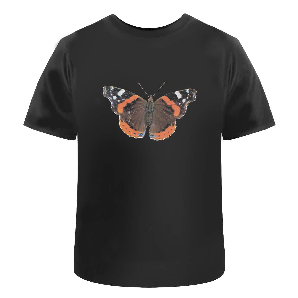 'Red Admiral Butterfly' Unisex Cotton T-Shirt - Graphic Tee / Short Sleeve Top for Men and Women (TA041929)