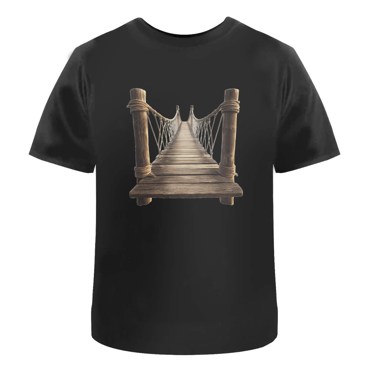 ‘Wooden Bridge Front View’ Unisex T-Shirt – 100% Cotton (S-XXL) (TA052586)