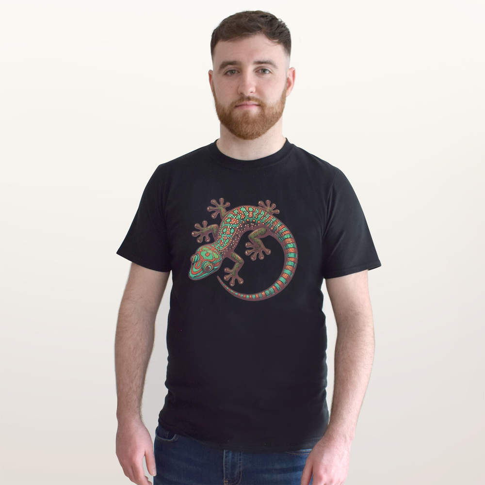 'Colourful Gecko' Unisex T-Shirt - 100% Cotton (S-XXL) (TA053215) - Picture 7 of 15