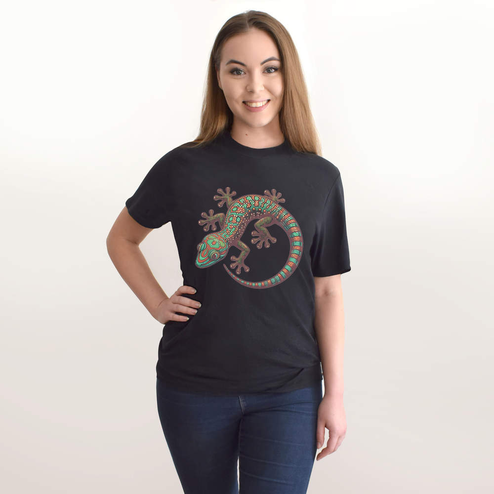 'Colourful Gecko' Unisex T-Shirt - 100% Cotton (S-XXL) (TA053215) - Picture 8 of 15