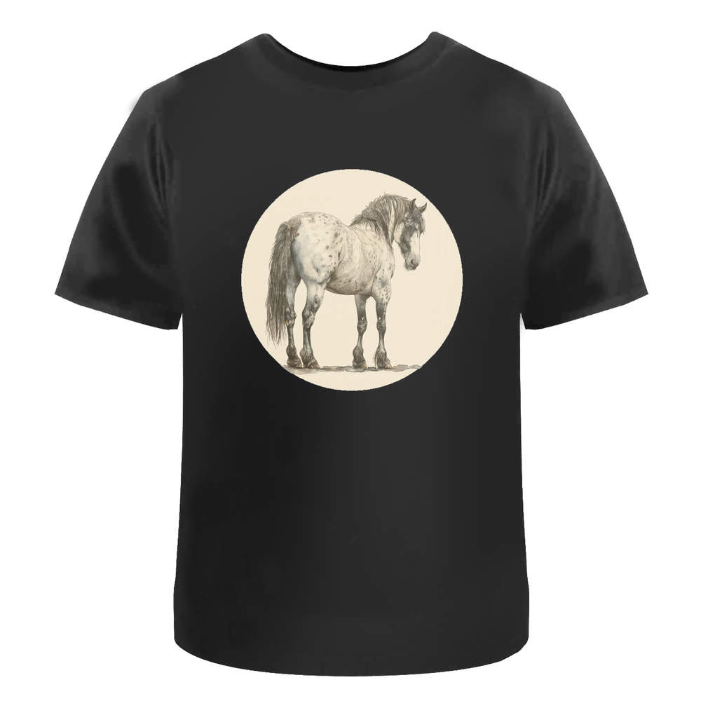 'Dapple Cob Horse Standing' Unisex T-Shirt - 100% Cotton (S-XXL) (TA053274)
