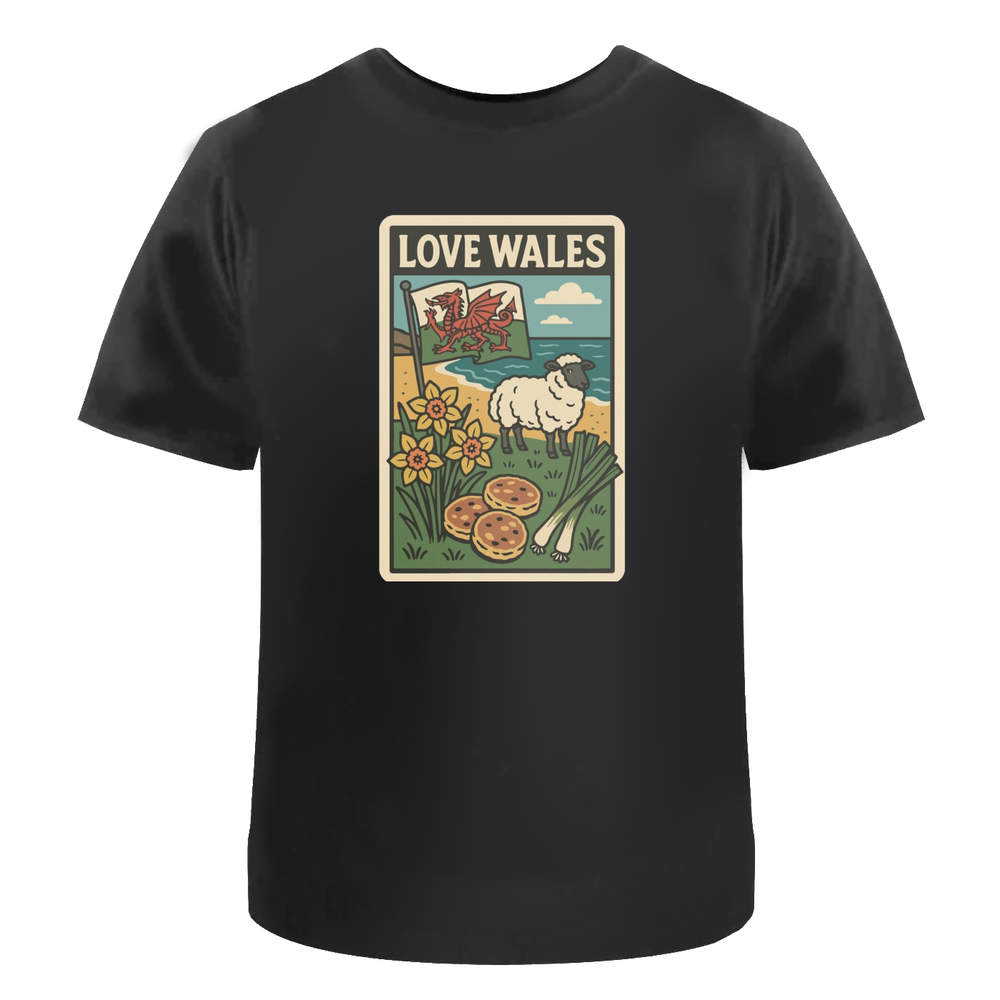 'Love Wales' Unisex T-Shirt - 100% Cotton (S-XXL) (TA054212)