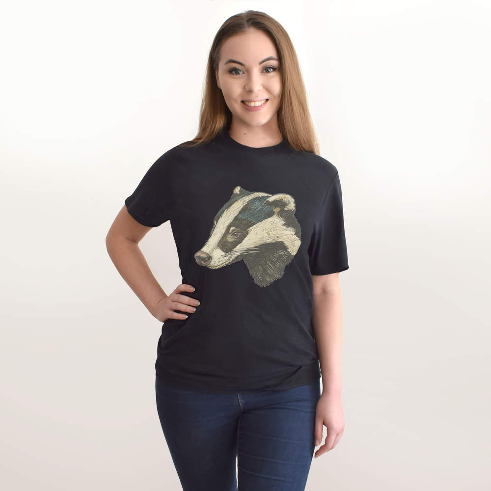 'Badger Portrait Side View' Unisex T-Shirt - 100% Cotton (S-XXL) (TA054311) - Picture 8 of 15
