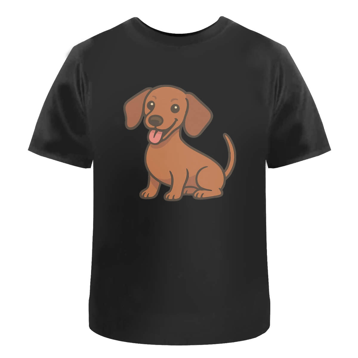 'Miniature Dachshund Dog' Unisex T-Shirt -  100 % Cotton, Black, S (TA00370654)