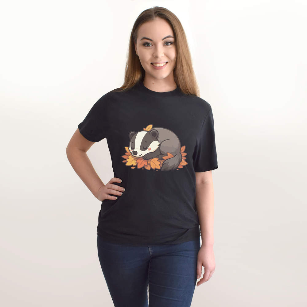 T-shirt unisex 'Sleepy Badger' - 100% cotone (S-XXL) (TA056700) - Foto 8 di 15