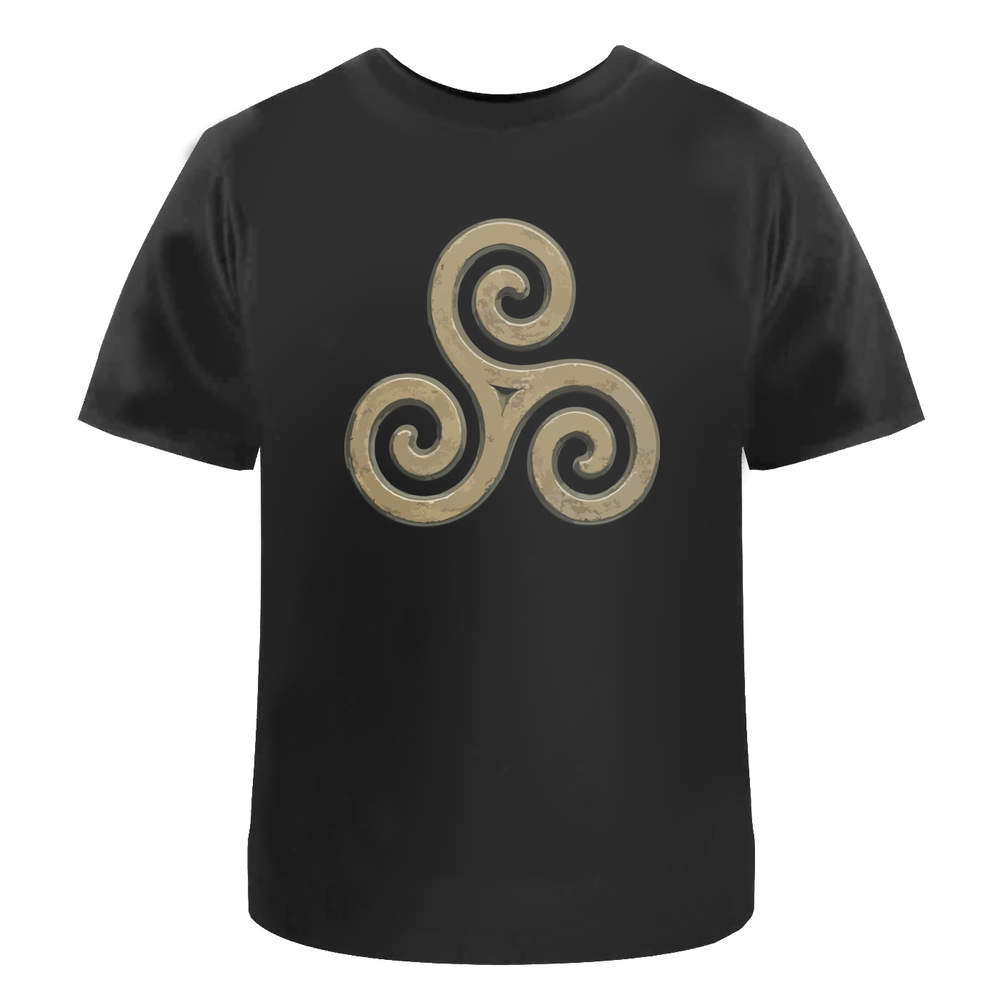 'Celtic Triskelion Triple Spiral Symbol Design' Unisex T-Shirt - 100% Cotton (S-XXL) (TA057771)