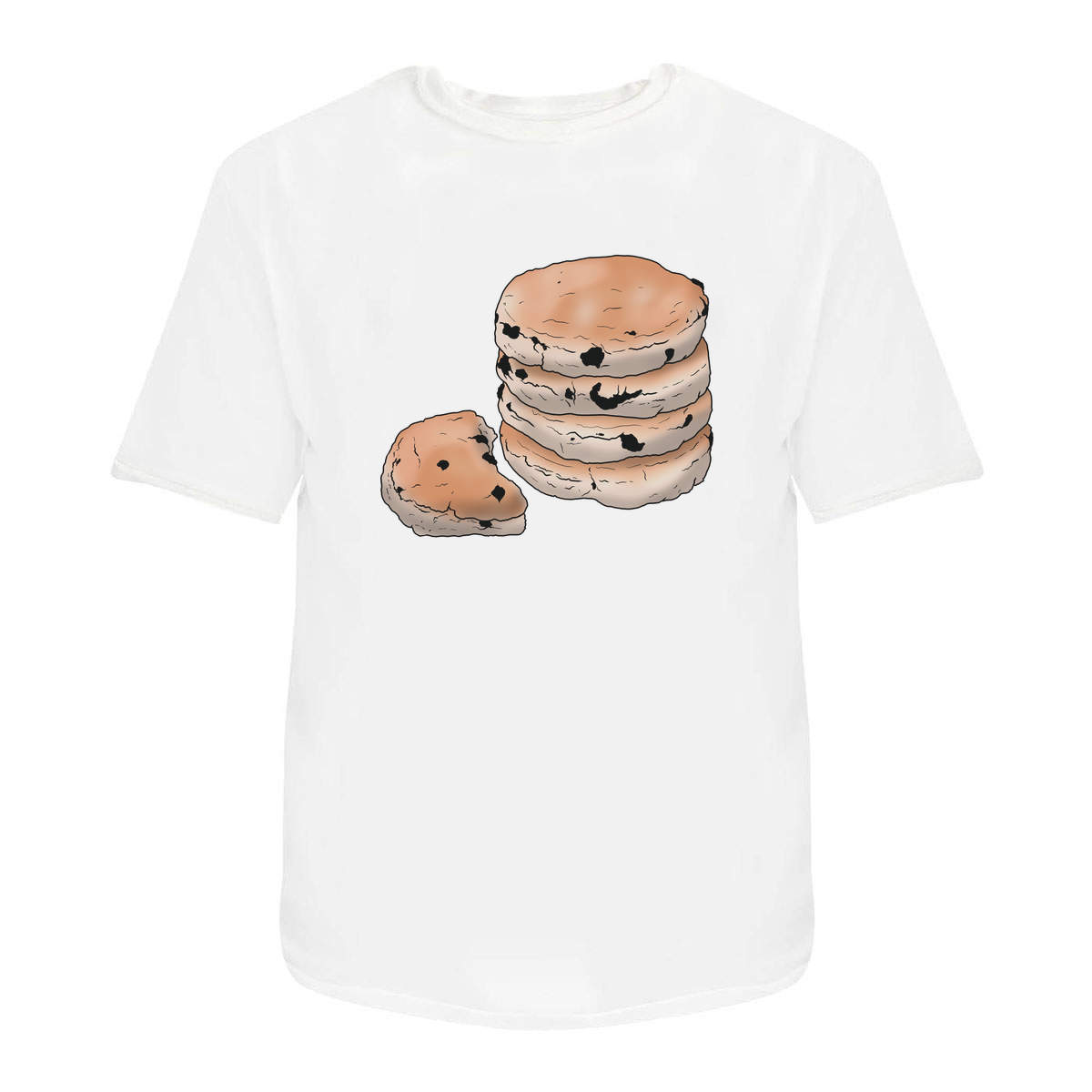 'Welsh Cakes' Unisex T-Shirt - White, XL - Graphic Tee, 100% Cotton Short Sleeve Top for Men and Women (TA00187927)