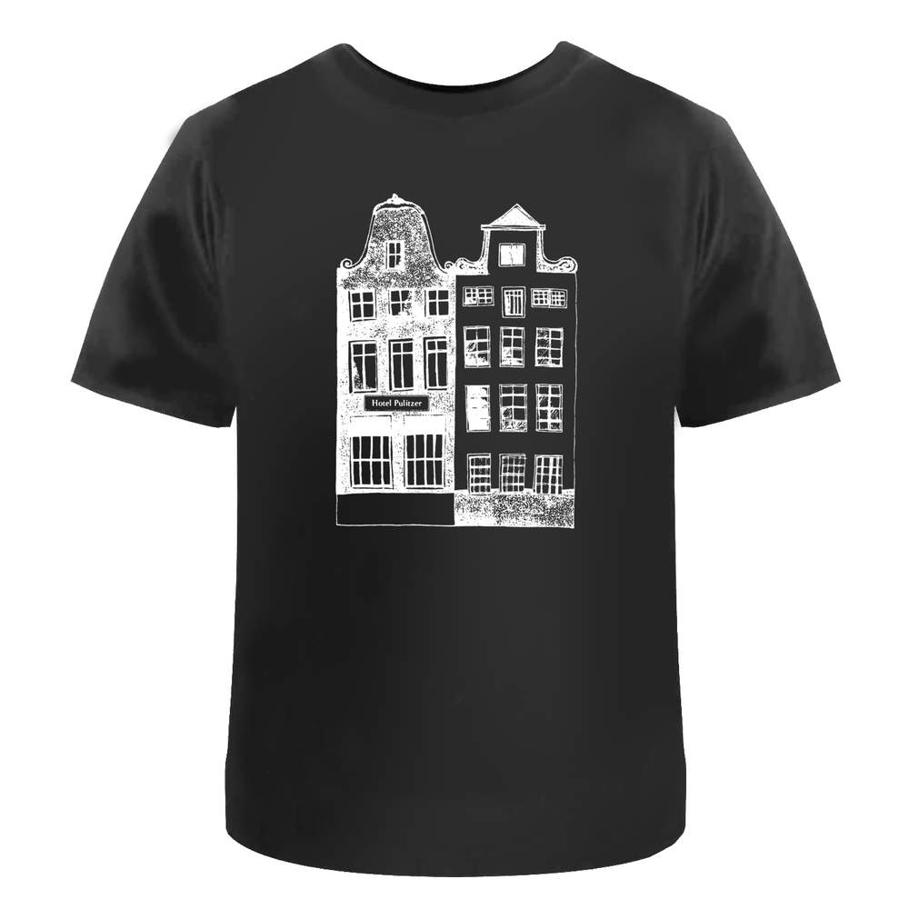 'Amsterdam Buildings' Unisex T-Shirt - 100 % Cotton, Black, XL (TA00100244)