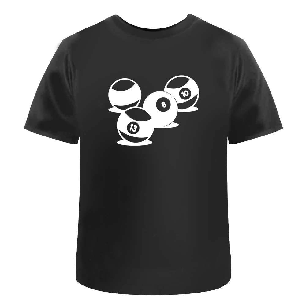 'Pool Balls' Unisex T-Shirt - 100 % Cotton, Black, XL (TA00114340)