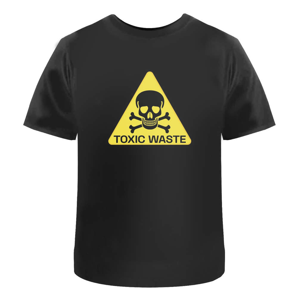 'Toxic Waste Sign' Unisex T-Shirt - 100 % Cotton, Black, XL (TA00127316)
