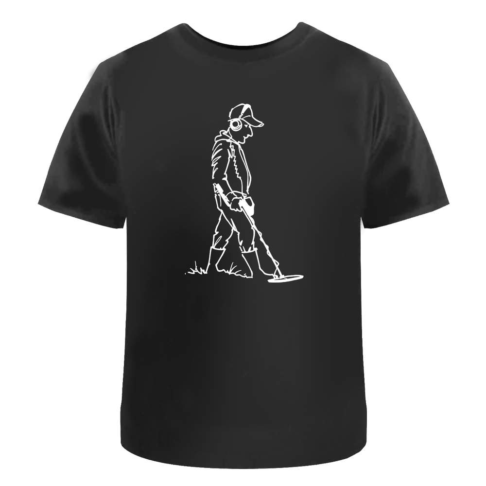 'Metal Detector Man' Unisex T-Shirt - 100 % Cotton, Black, XL (TA00129000)