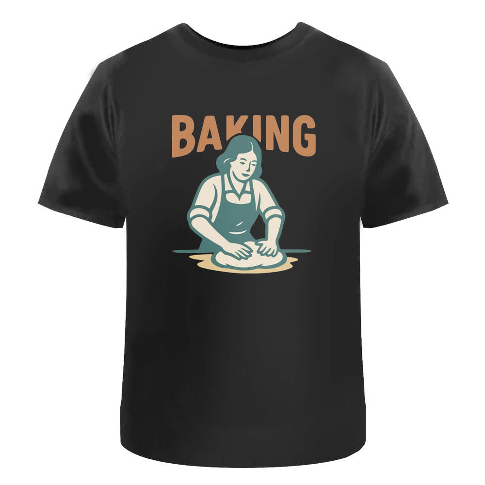 'Baking Dough Design' Unisex T-Shirt - 100 % Cotton, Black, XL (TA00380527)