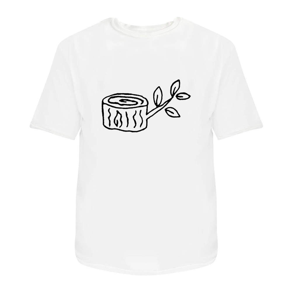 'Tree Stump' Unisex T-Shirt - 100 % Cotton, White, XXL (TA00230480)