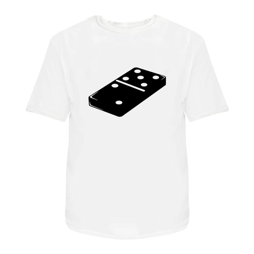 'Domino Piece' Unisex T-Shirt - 100 % Cotton, White, XXL (TA00242831)
