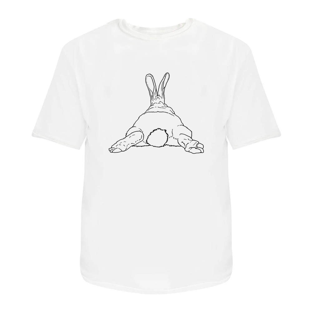 'Rabbit Bottom' Unisex T-Shirt - 100 % Cotton, White, XXL (TA00245739)