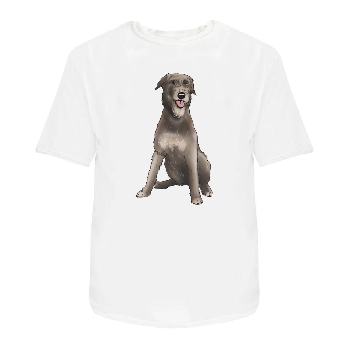 'Irish Wolfhound' Unisex T-Shirt -  100 % Cotton, White, XXL (TA00247965)