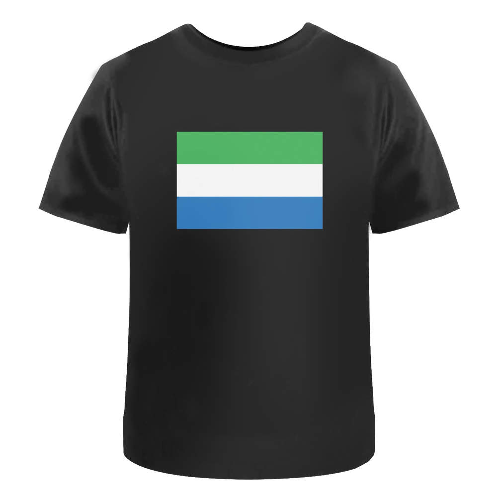 'Sierra Leone Flag' Unisex T-Shirt - 100 % Cotton, Black, XXL (TA00240445)