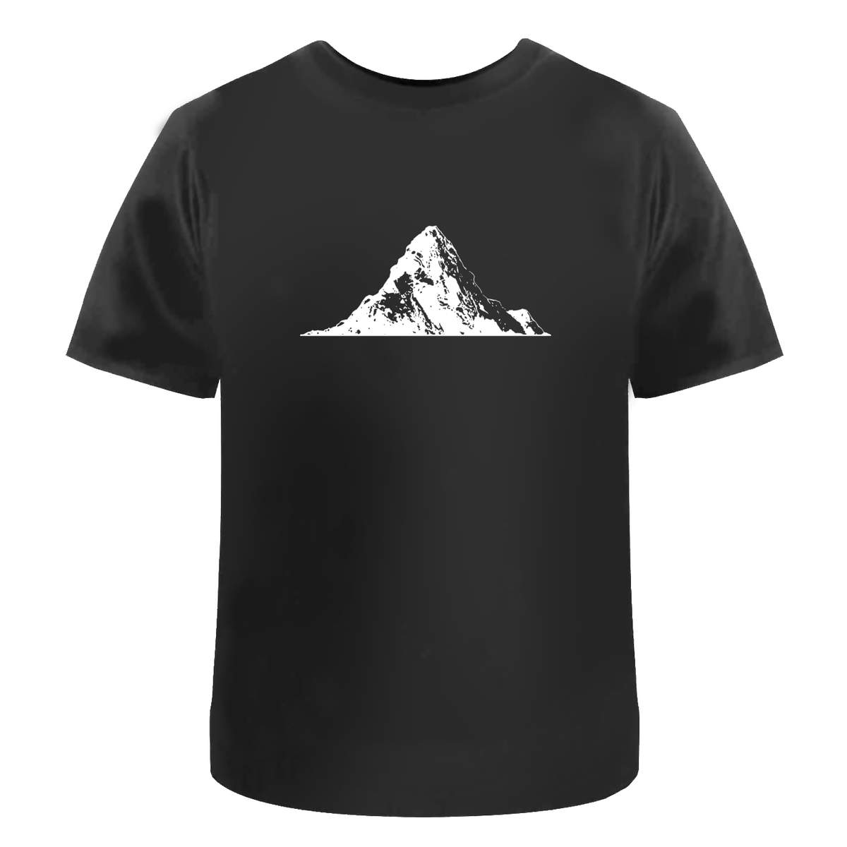 'Mount Everest Peak' Unisex T-Shirt - Black, XXL - Graphic Tee, 100% Cotton Short Sleeve Top for Men and Women (TA00245562)