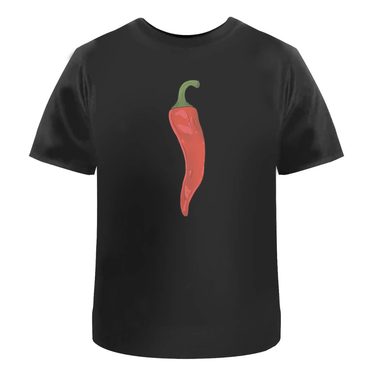 'Spicy Chilli Pepper' Unisex T-Shirt -  100 % Cotton, Black, XXL (TA00371493)