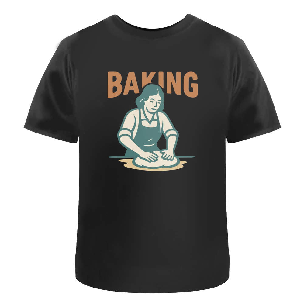 'Baking Dough Design' Unisex T-Shirt - 100 % Cotton, Black, XXL (TA00380533)