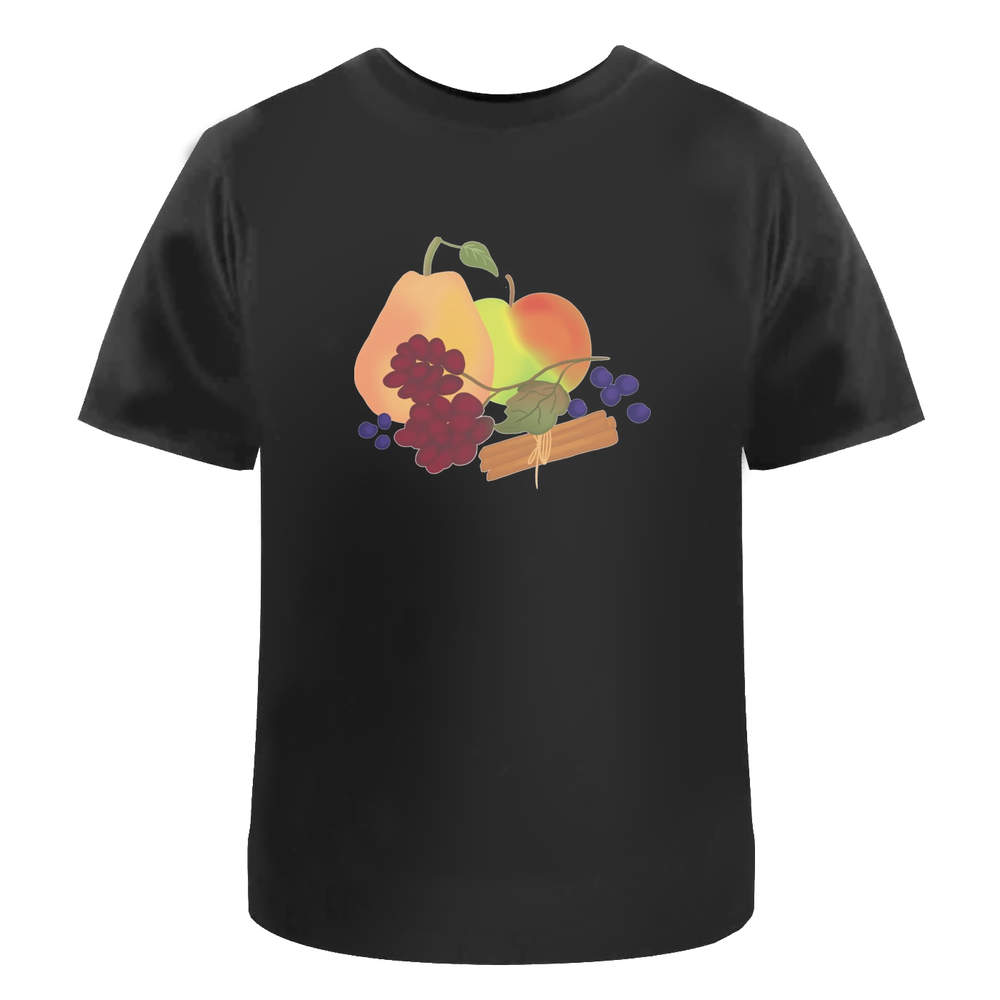 'Autumn Fruits' Unisex T-Shirt - 100 % Cotton, Black, XXL (TA00395863)