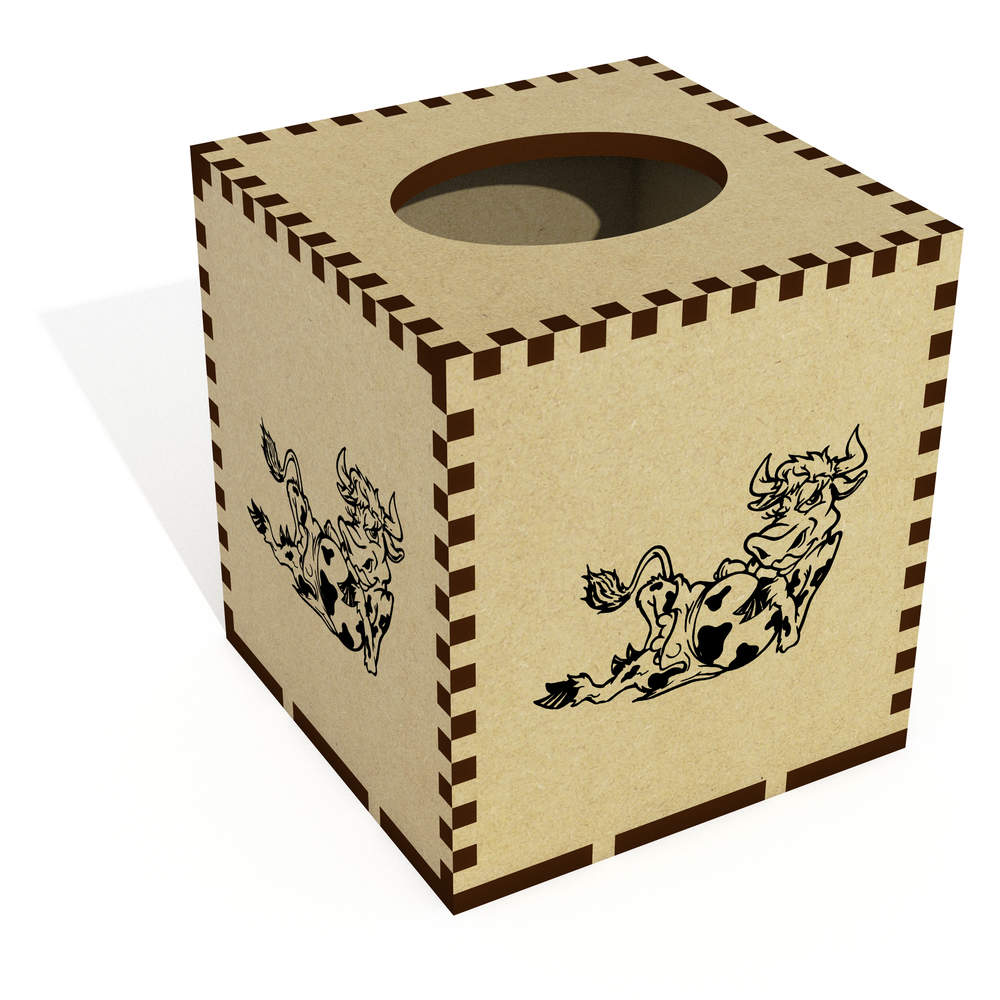Square 'Seductive Cow' Wooden Tissue Box Cover (TB00019897)