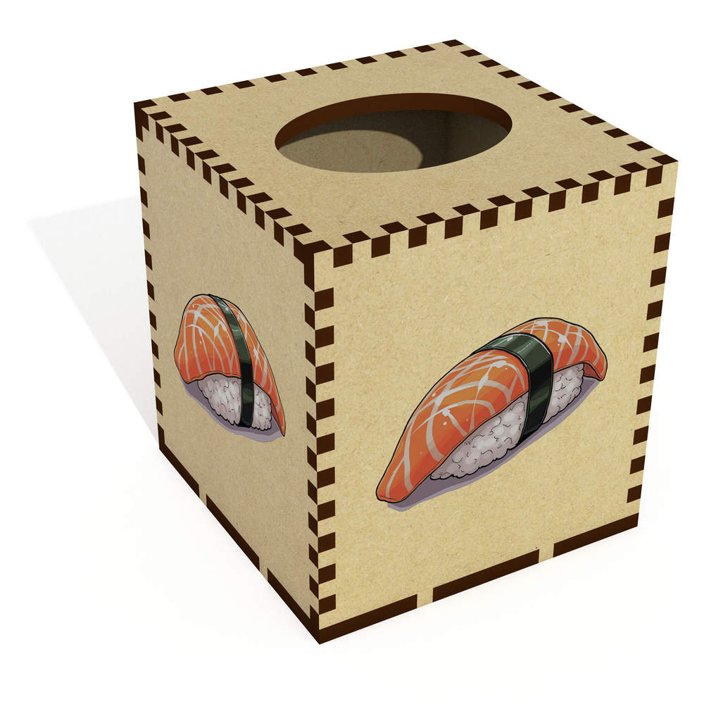 Square 'Single Sushi' Wooden Tissue Box Cover (TB00064599)