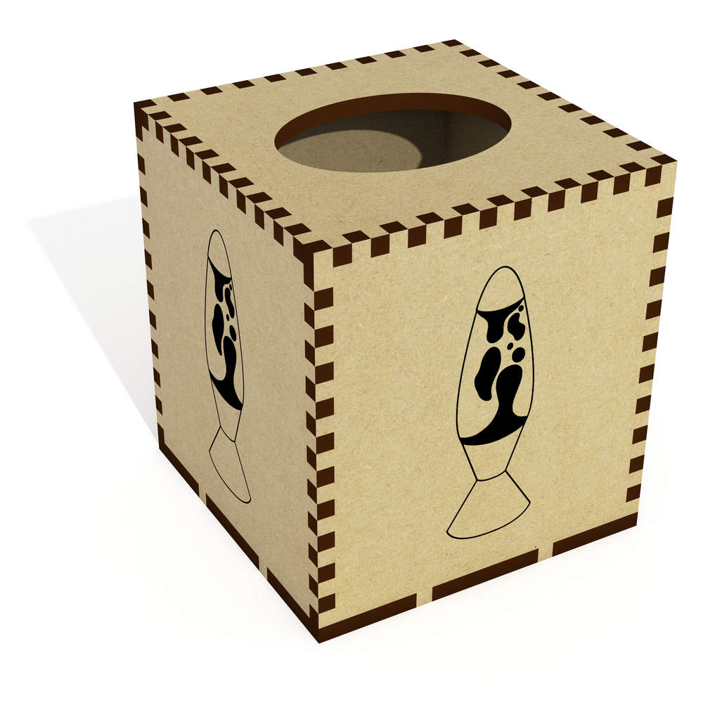 Square 'Lava Lamp' Wooden Tissue Box Cover (TB00064713)