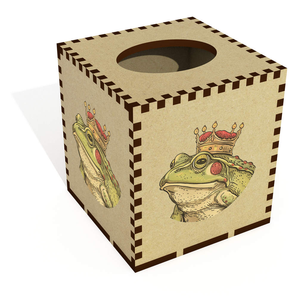 Square 'Frog Prince' Wooden Tissue Box Cover (TB00068256)