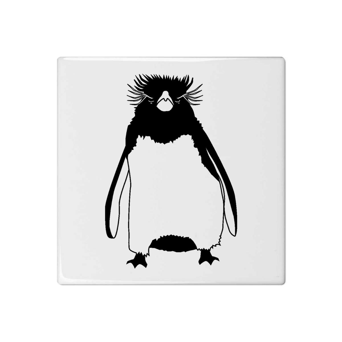 'Rockhopper Penguin' 108mm Square Ceramic Tile (TD00000200)