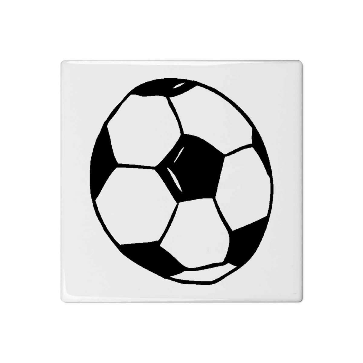 'Hand Drawn Football' 108mm Square Ceramic Tile (TD00002042)