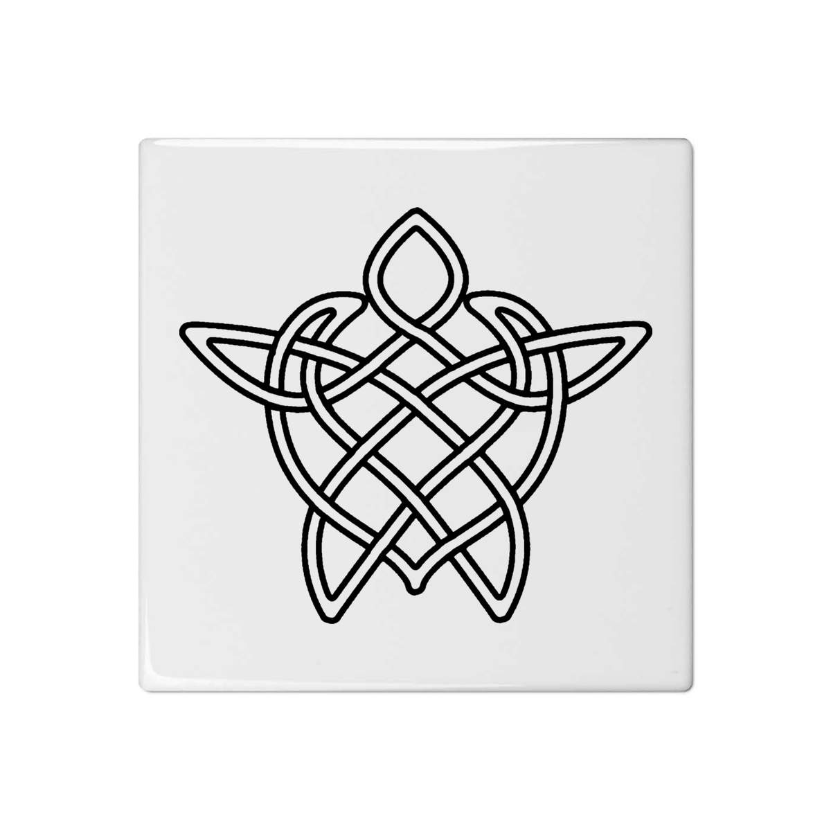 'Celtic Turtle' 108mm Square Ceramic Tile (TD00002483)