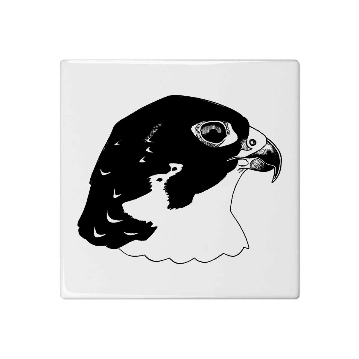 'Peregrine Falcon' 108mm Square Ceramic Tile (TD00003164)