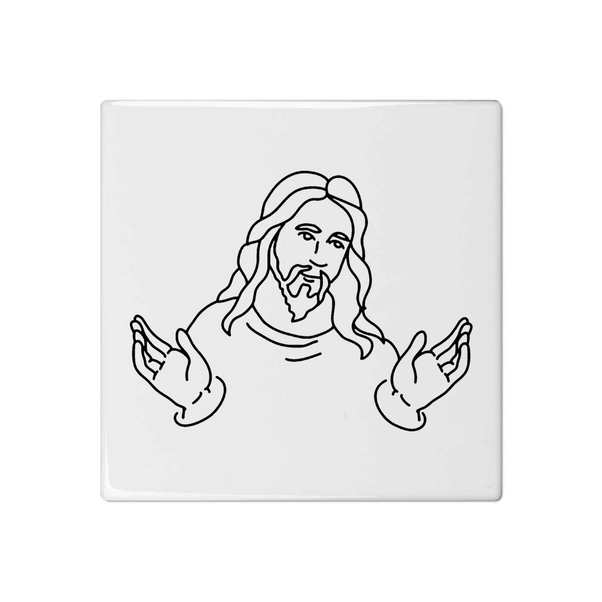 'Jesus Christ' 108mm Square Ceramic Tile (TD00005692)