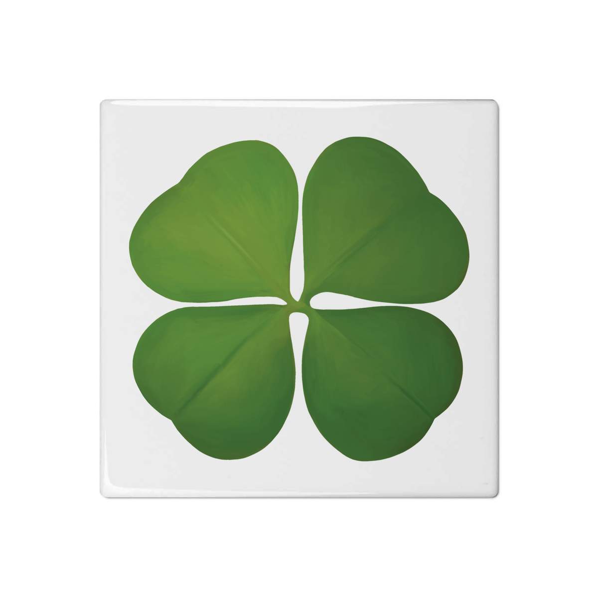 'Four Leaf Clover' 108mm Square Ceramic Tile (TD00007730)
