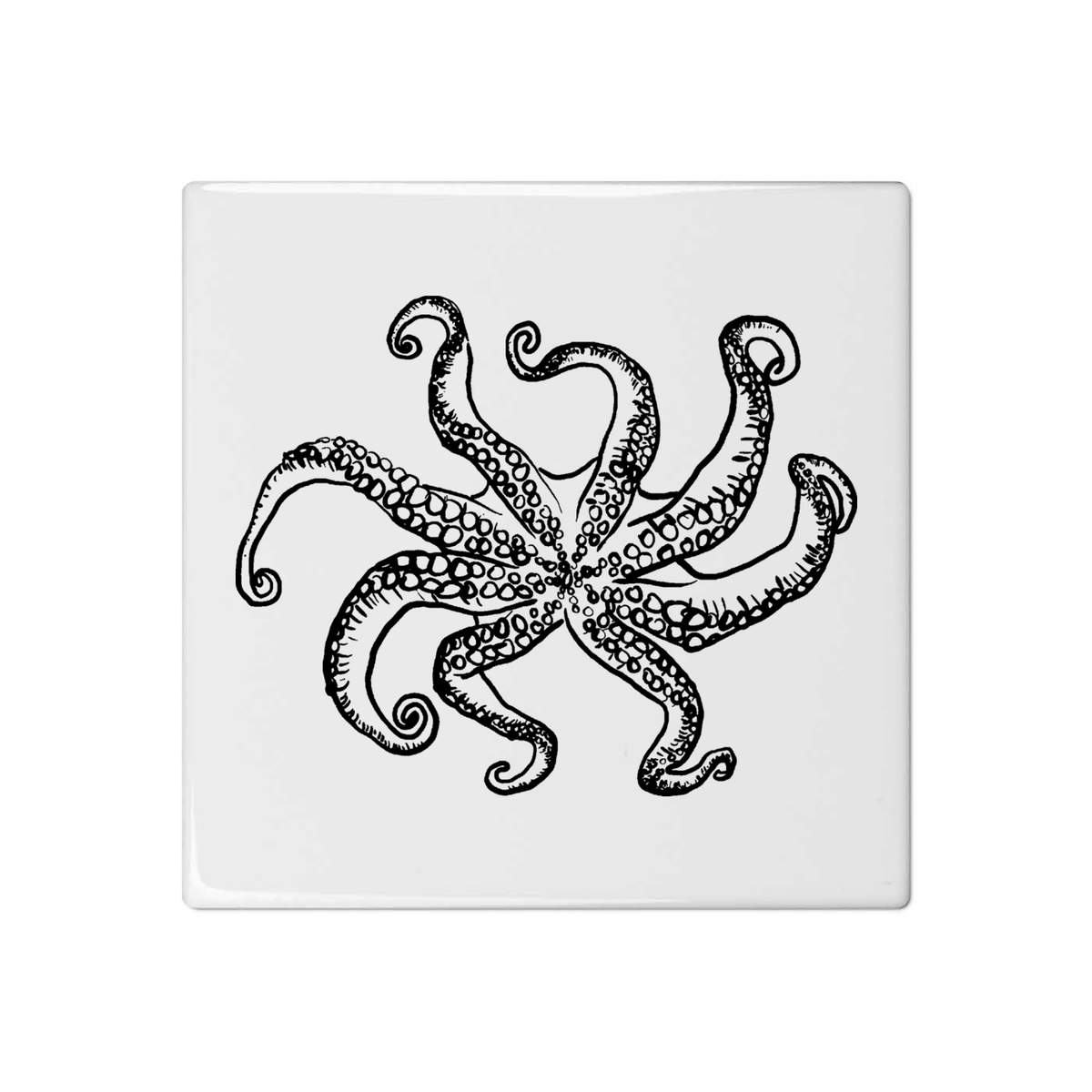 'Octopus Tentacles' 108mm Square Ceramic Tile (TD00009320)