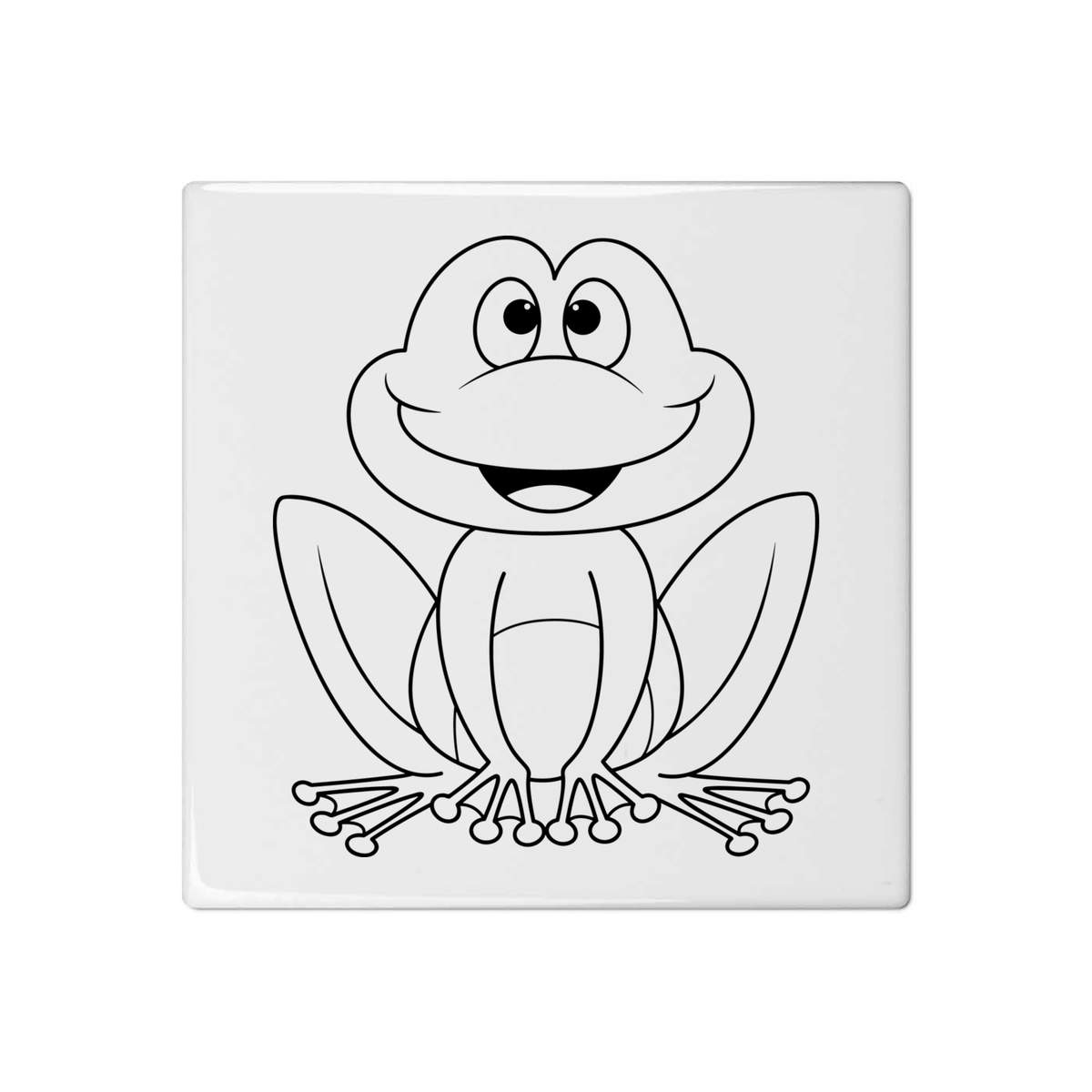 'Happy Frog' 108mm Square Ceramic Tile (TD00011955)